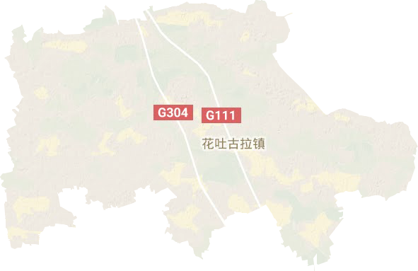 花吐古拉镇地形图