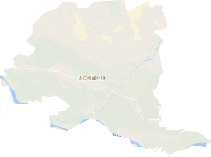 吉日嘎郎吐镇地形图