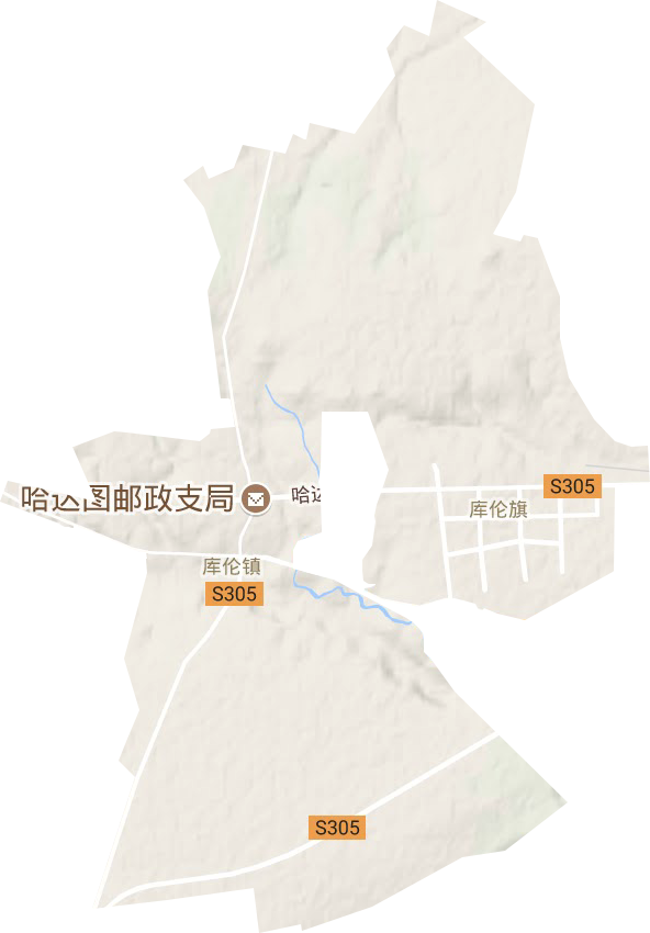 库伦街道地形图