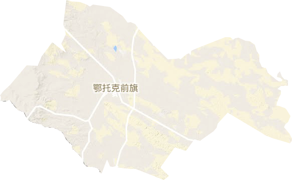 敖勒召其镇地形图