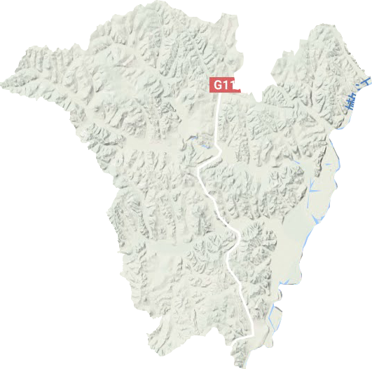 腾克镇地形图