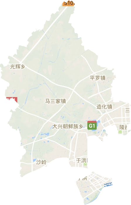 于洪区地形图