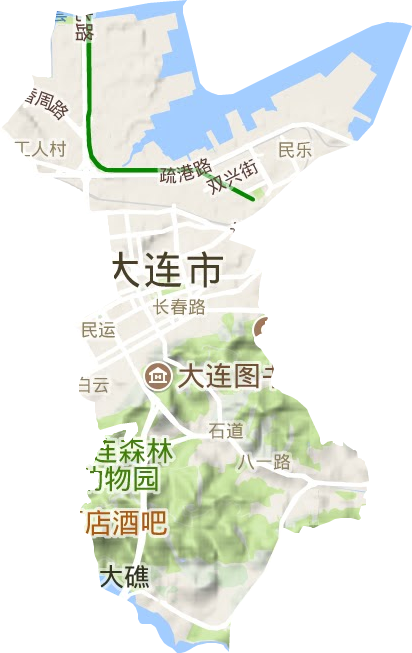 西岗区地形图