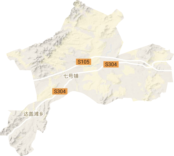 化德县七号镇地形图
