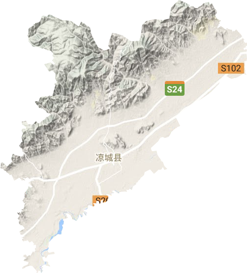岱海镇地形图