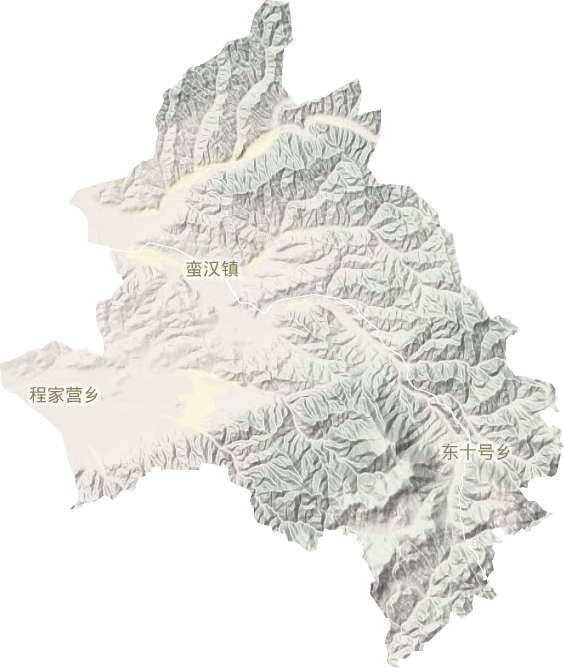 蛮汉镇地形图