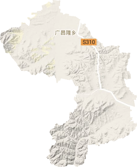 黄羊城镇地形图