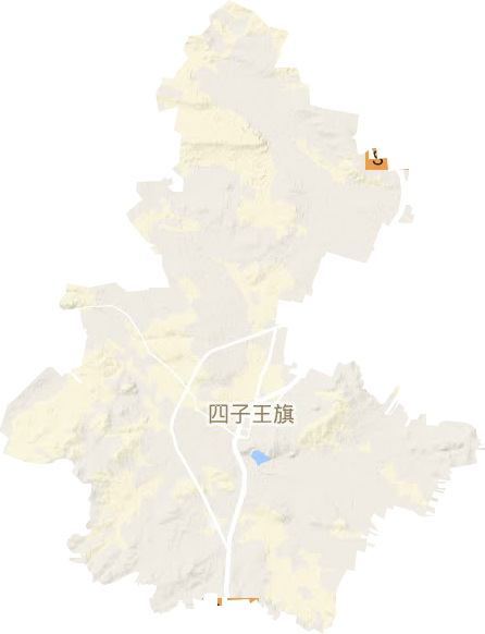 四子王旗乌兰花镇地形图
