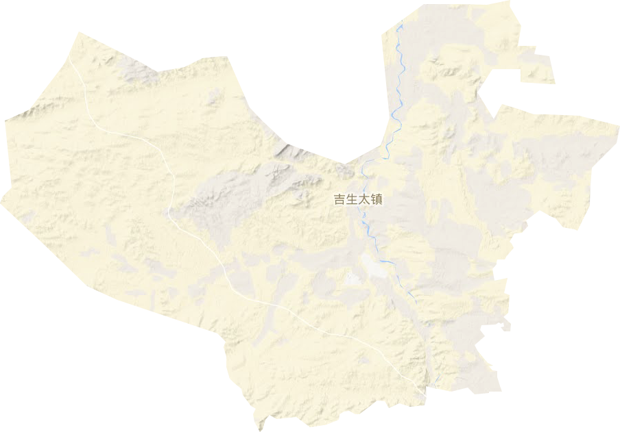 四子王旗吉生太镇地形图