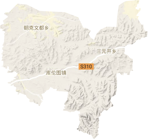 四子王旗库伦图镇地形图