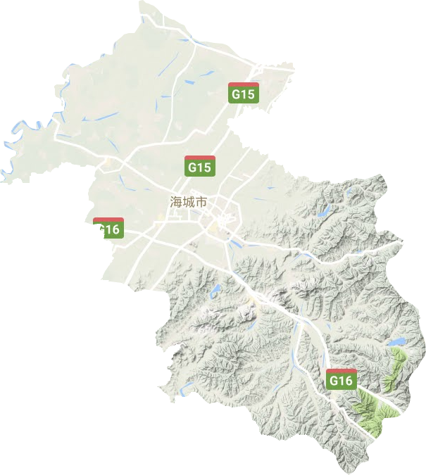 海城市地形图
