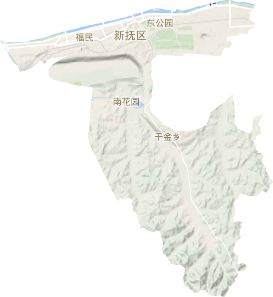 新抚区地形图