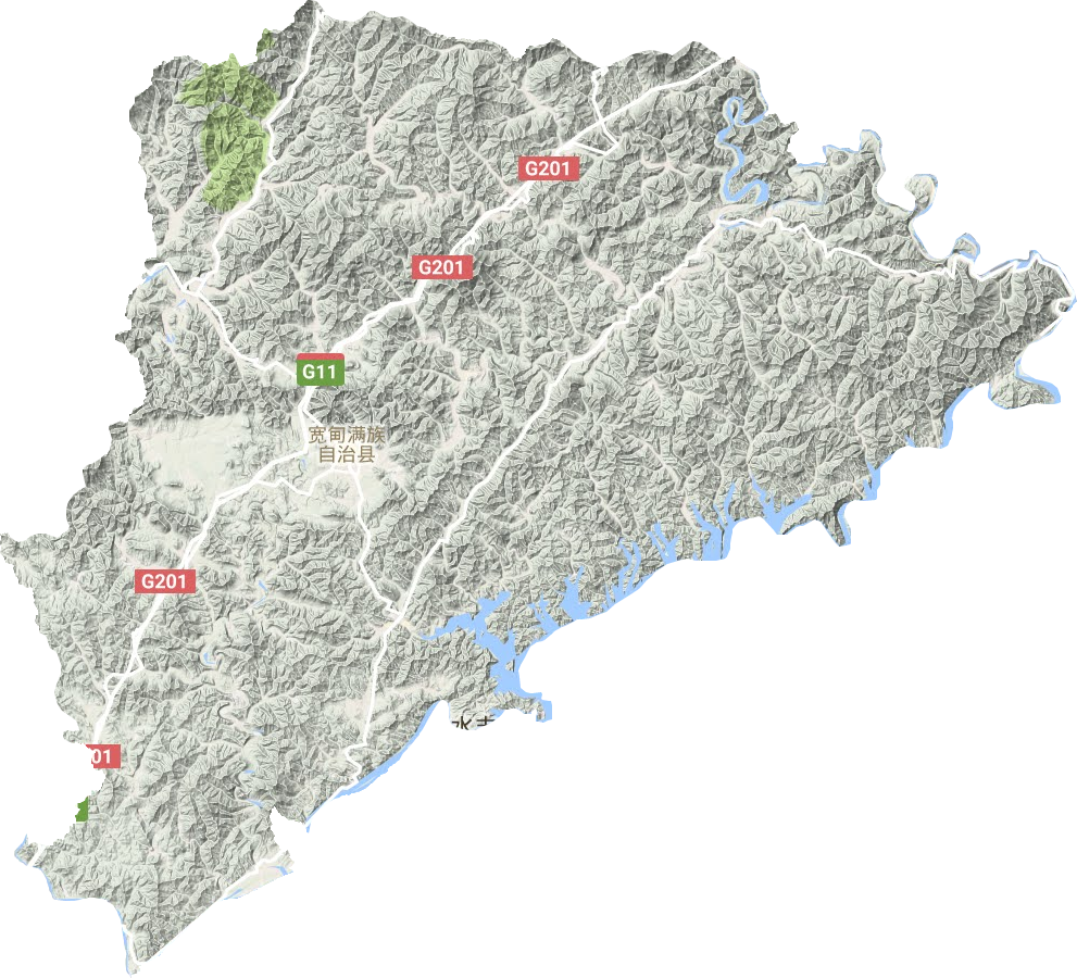 宽甸满族自治县地形图