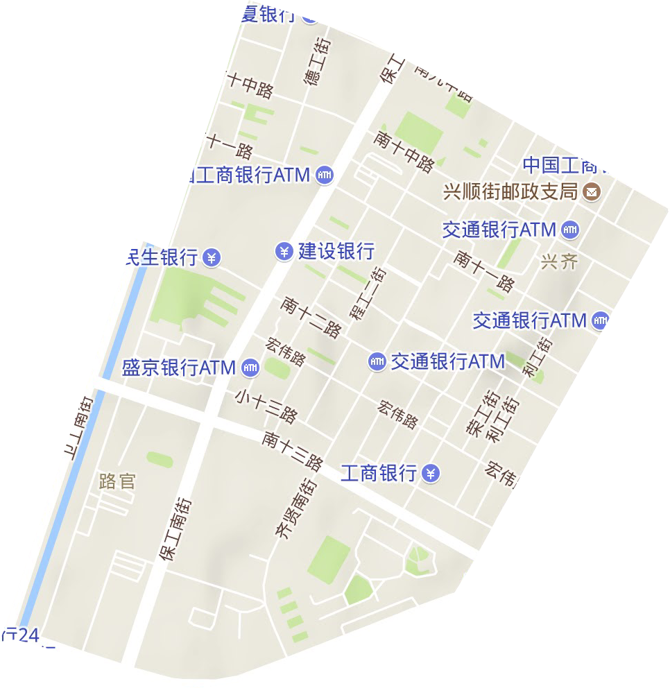 保工街道地形图