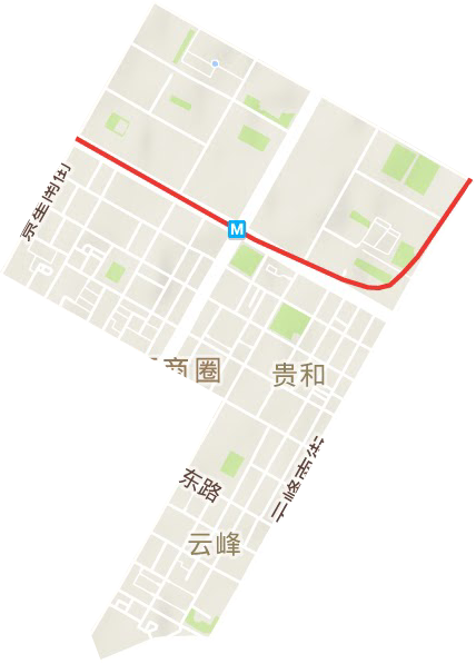 贵和街道地形图