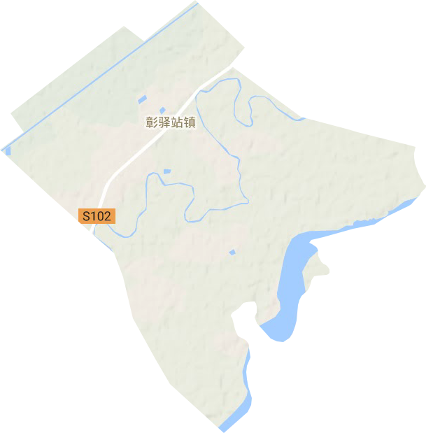 彭驿站街道地形图