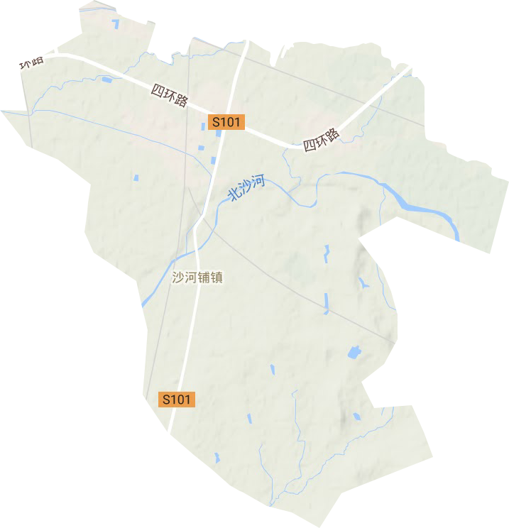 沙河街道地形图