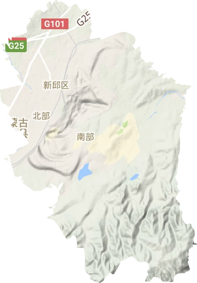 新邱区地形图