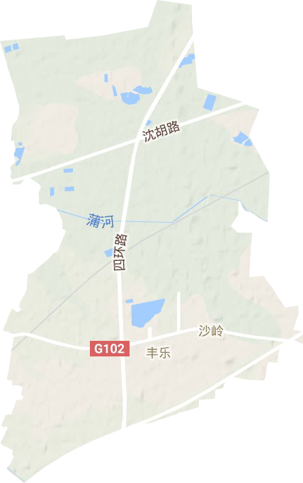 沙岭街道地形图