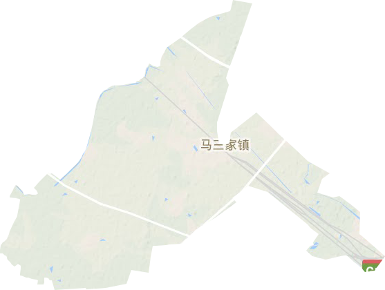 马三家街道地形图