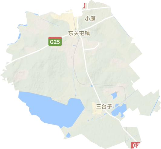 东关街道地形图
