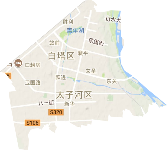 白塔区地形图