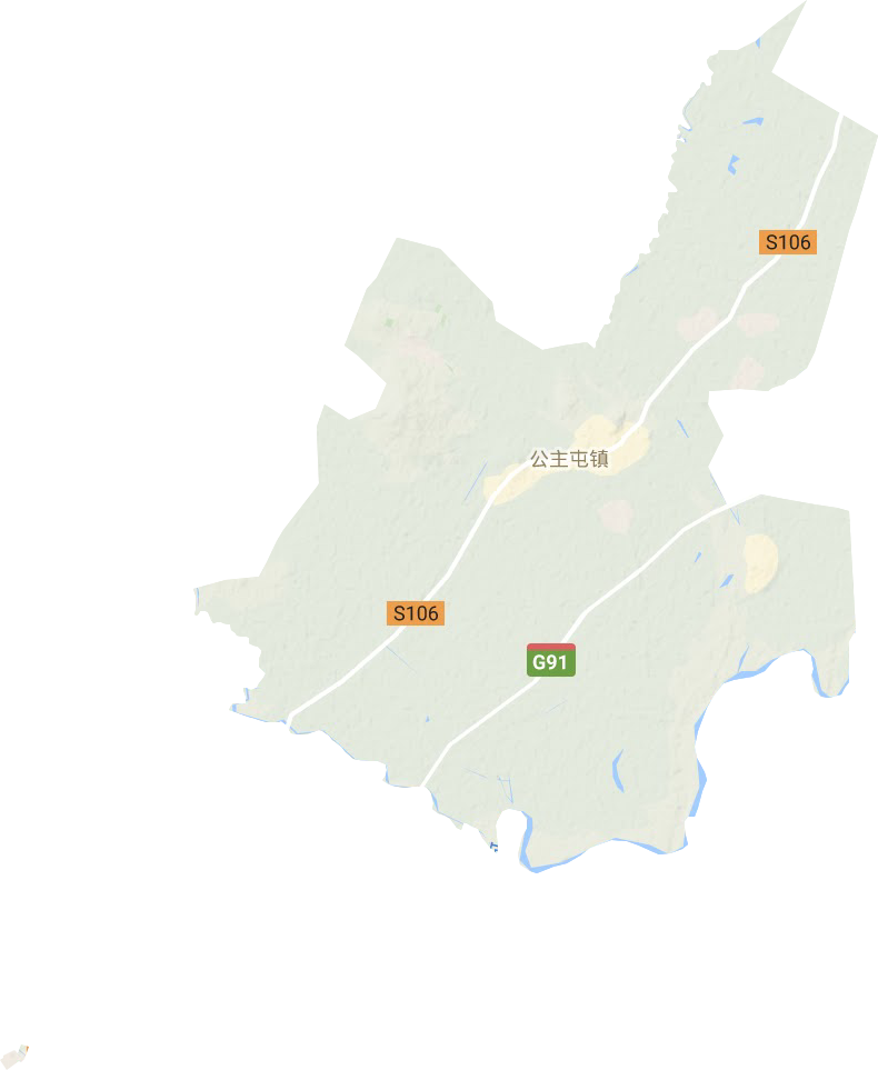 公主屯镇地形图