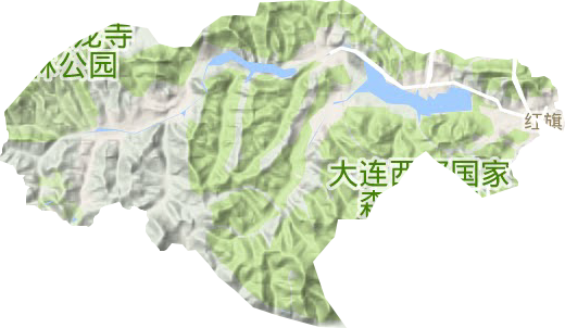 红旗街道地形图
