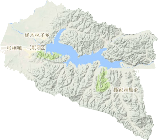 清河区地形图