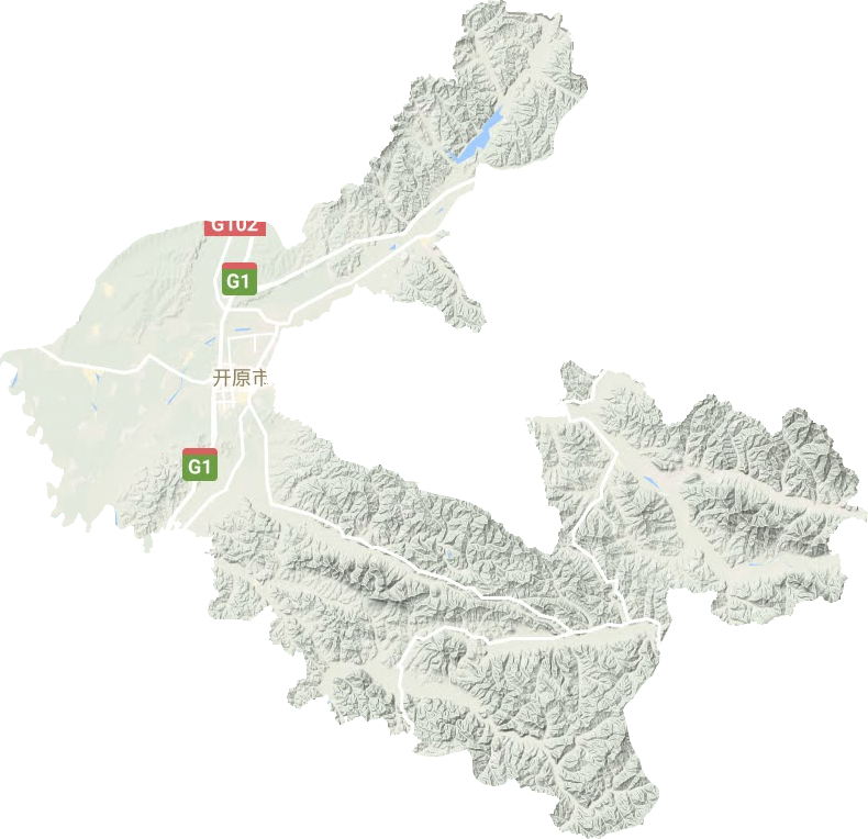 开原市地形图