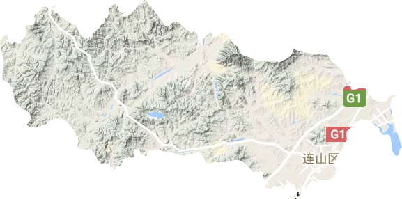 连山区地形图