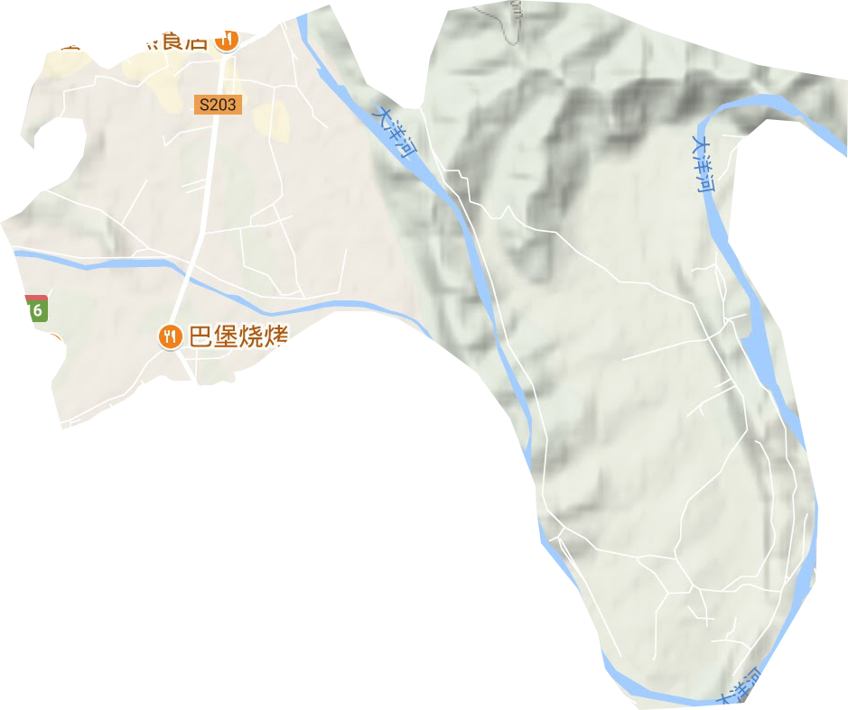 大宁街道地形图