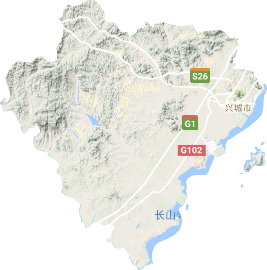 兴城市地形图