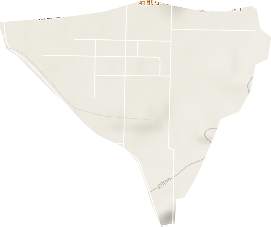 抚东街道地形图