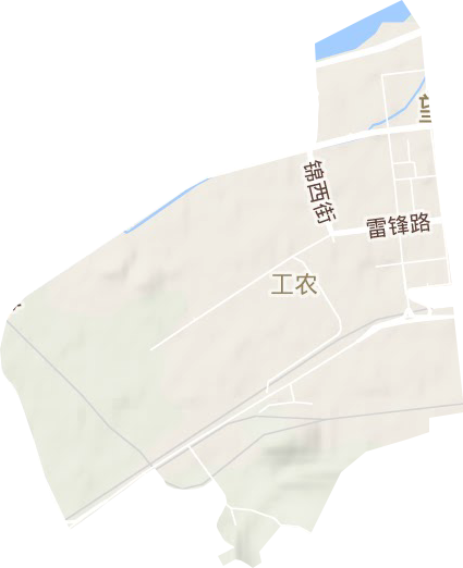 工农街道地形图