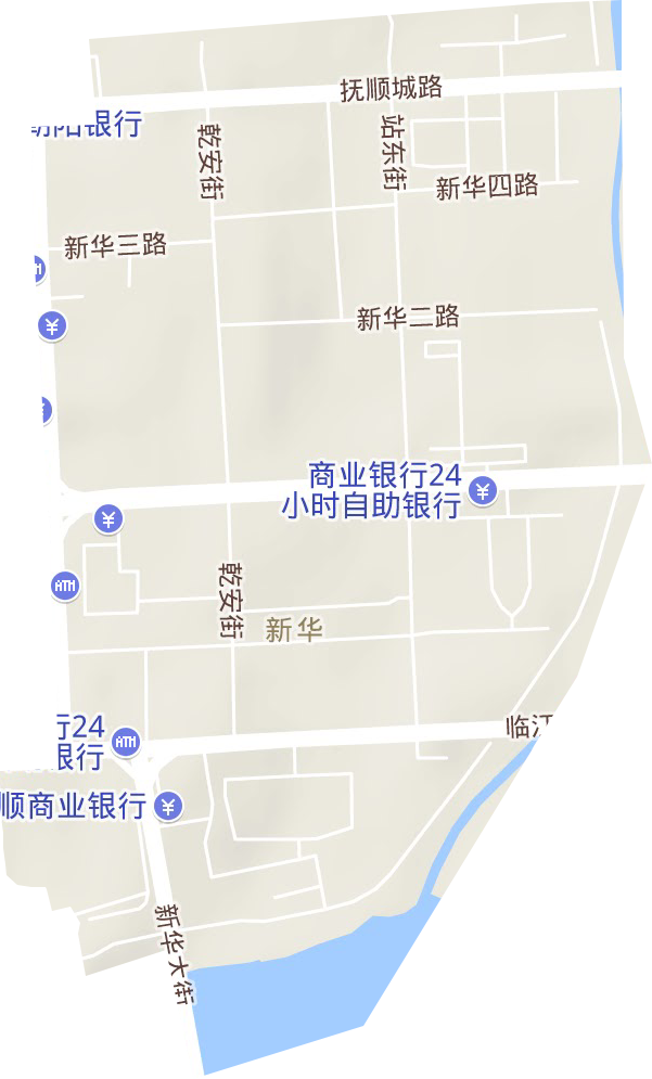 新华街道地形图