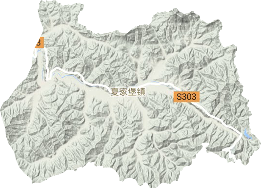 夏家堡镇地形图