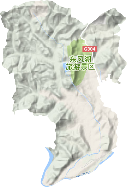 东风街道地形图