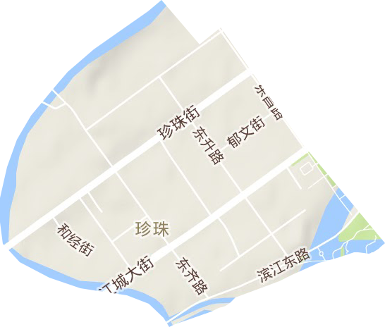 珍珠街道地形图