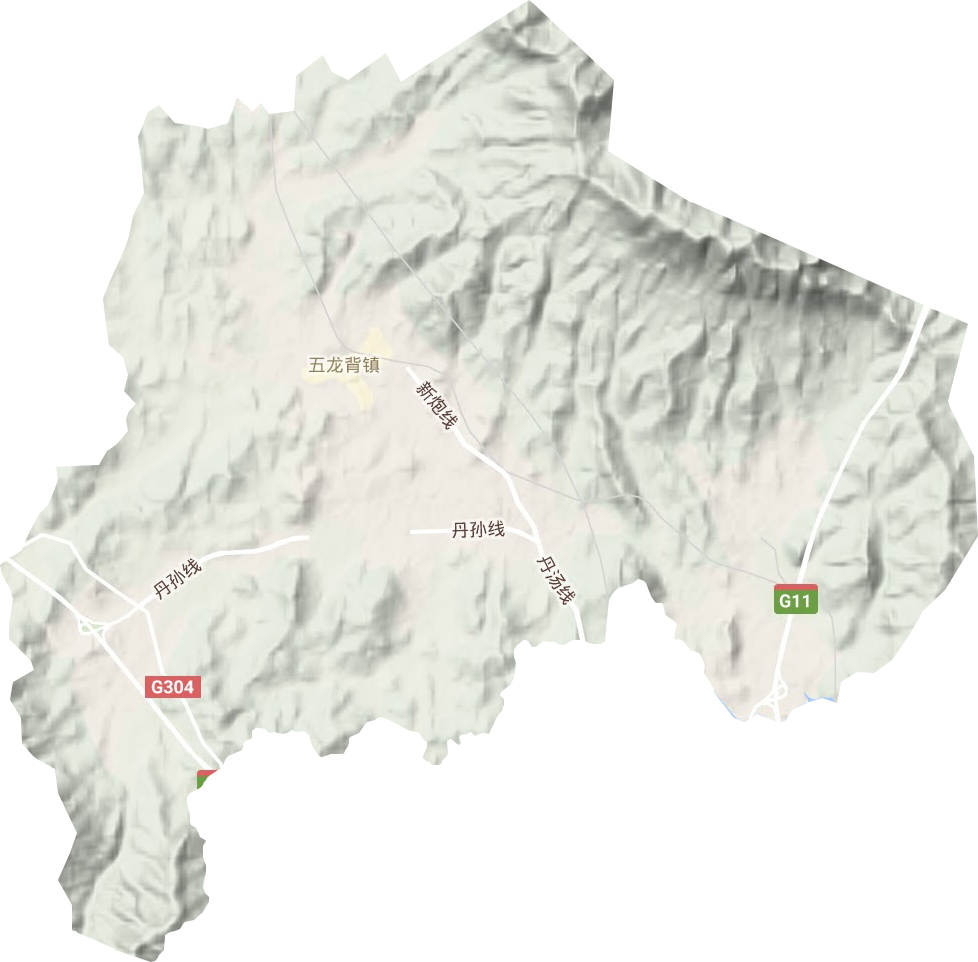 五龙背镇地形图