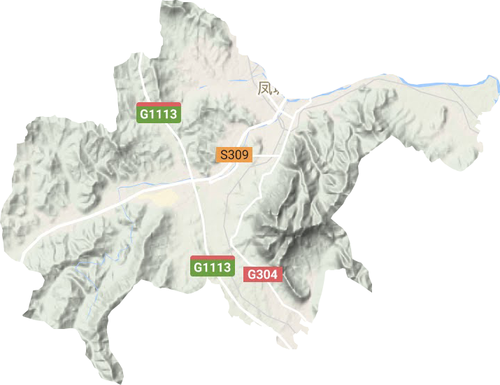 凤山街道地形图